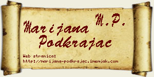 Marijana Podkrajac vizit kartica